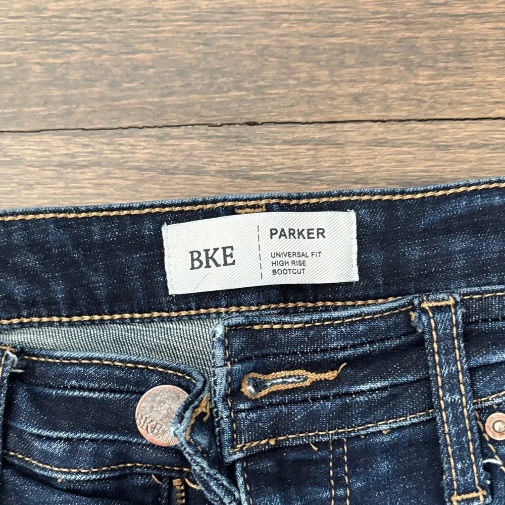 BKE Women's Dark Wash Blue Bootcut Jeans
